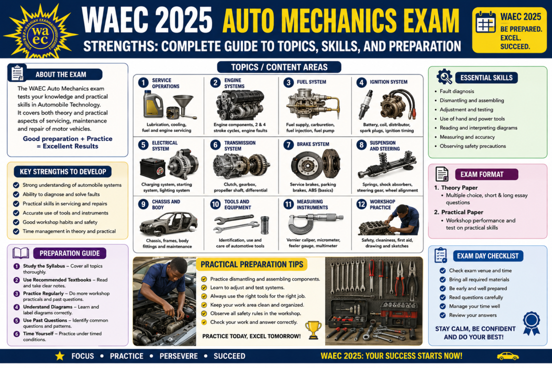 WAEC 2025 Auto Mechanics Exam Strengths