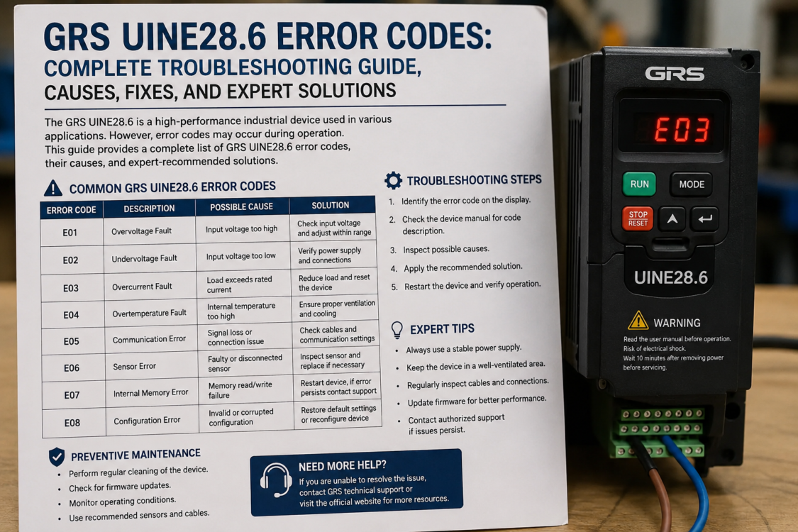GRS UINE28.6 Error Codes